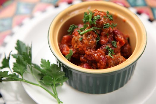 delicious spicy chili dish