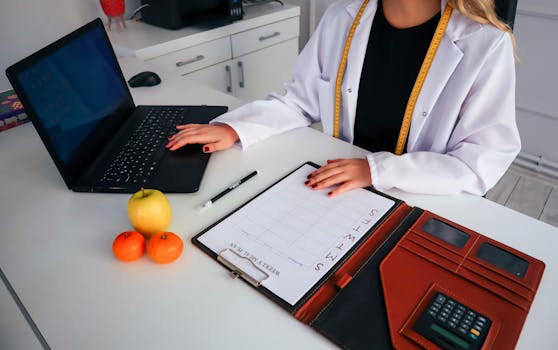 nutritionist consulting with a client about dietary plans