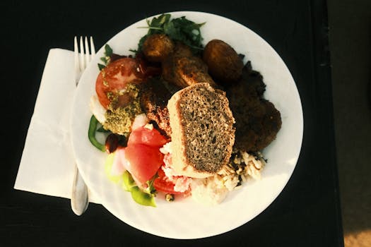 colorful vegan meal on a plate